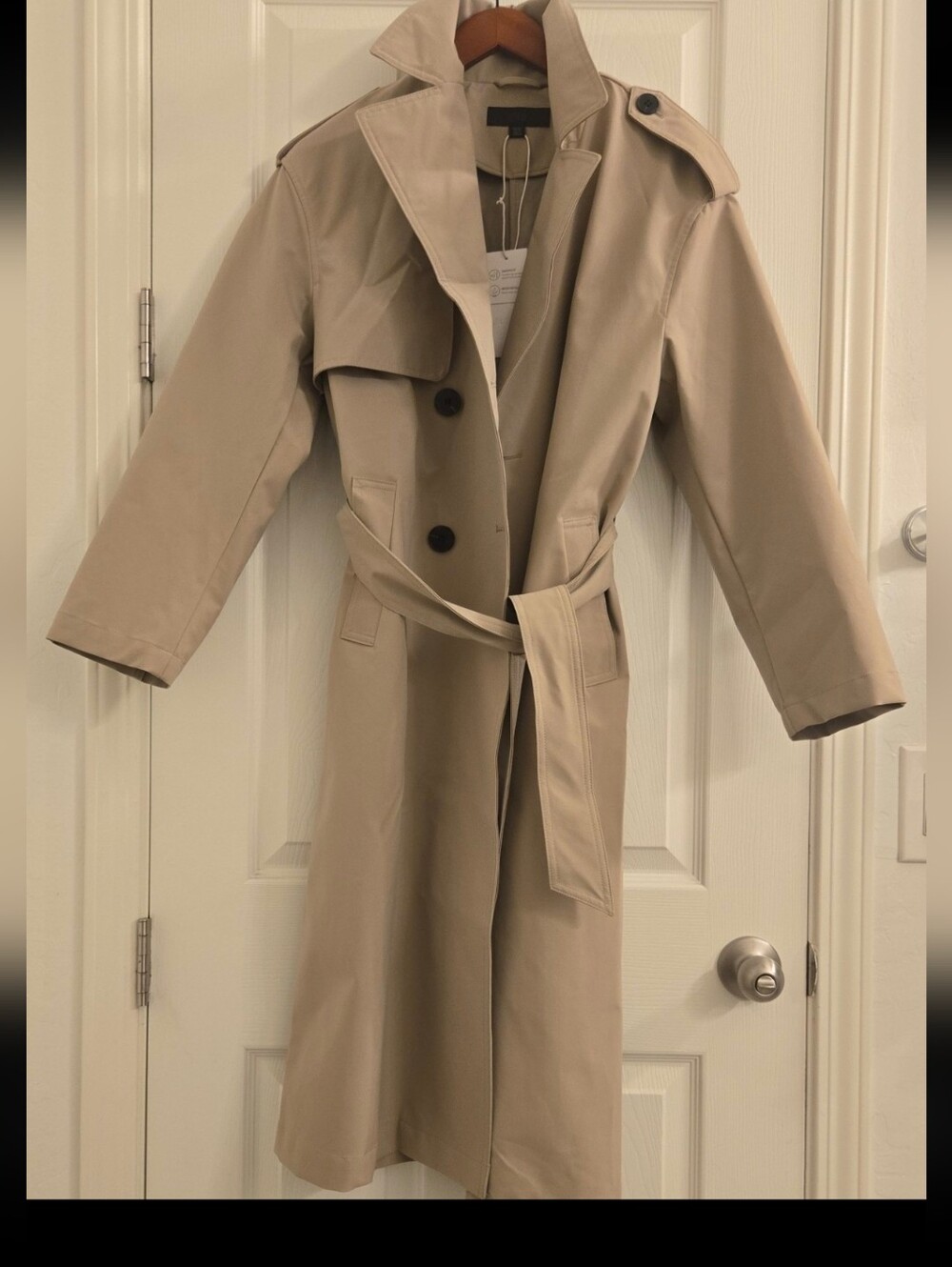 Zara Water-Repellent Belted Trench Coat | Windbreaker Sz:S - Picture 8 of 15